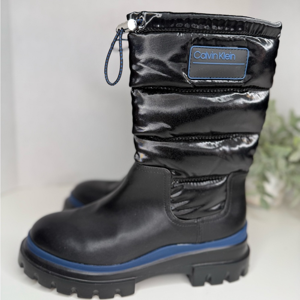 Calvin Klein Laeton Black Puffer Rain/Snow Boot Womens Size 8 Outdoor Minimalist - Picture 5 of 16